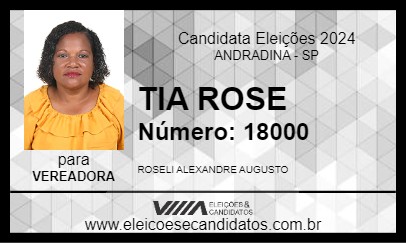 Candidato TIA ROSE 2024 - ANDRADINA - Eleições