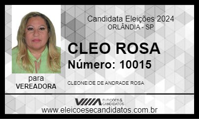 Candidato CLEO ROSA 2024 - ORLÂNDIA - Eleições