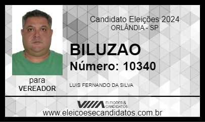 Candidato BILUZAO 2024 - ORLÂNDIA - Eleições