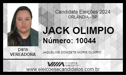 Candidato JACK OLIMPIO 2024 - ORLÂNDIA - Eleições