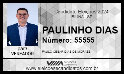 Candidato PAULINHO DIAS 2024 - IBIÚNA - Eleições