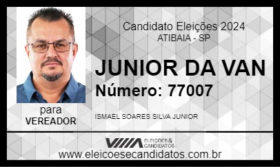 Candidato JUNIOR DA VAN 2024 - ATIBAIA - Eleições