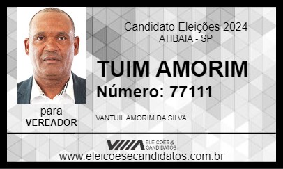 Candidato TUIM AMORIM 2024 - ATIBAIA - Eleições