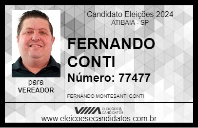 Candidato FERNANDO CONTI 2024 - ATIBAIA - Eleições