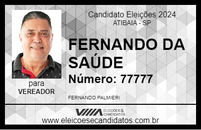 Candidato FERNANDO DA SAÚDE 2024 - ATIBAIA - Eleições