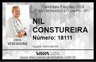 Candidato NIL COSTUREIRA 2024 - SÃO BERNARDO DO CAMPO - Eleições