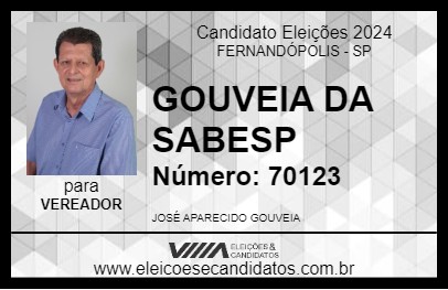 Candidato GOUVEIA DA SABESP 2024 - FERNANDÓPOLIS - Eleições