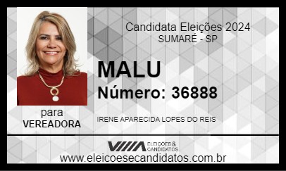 Candidato MALU LOPES 2024 - SUMARÉ - Eleições