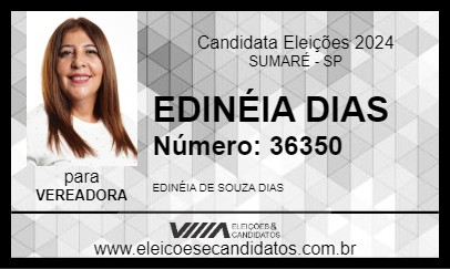 Candidato EDINÉIA DA CAUSA ANIMAL 2024 - SUMARÉ - Eleições