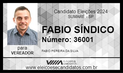 Candidato FABIO SÍNDICO 2024 - SUMARÉ - Eleições