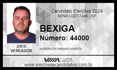 Candidato BEXIGA 2024 - NOVA LUZITÂNIA - Eleições