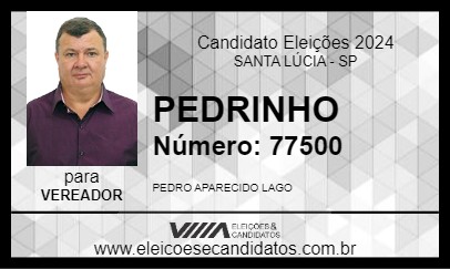 Candidato PEDRINHO 2024 - SANTA LÚCIA - Eleições