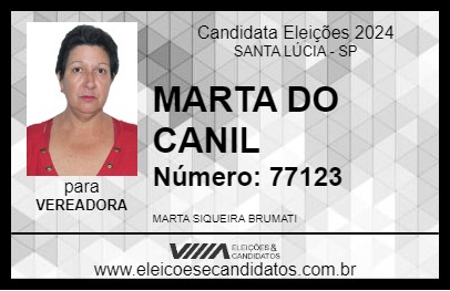 Candidato MARTA DO CANIL 2024 - SANTA LÚCIA - Eleições