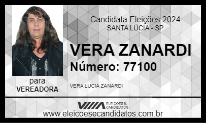 Candidato VERA ZANARDI 2024 - SANTA LÚCIA - Eleições