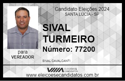 Candidato SIVAL TURMEIRO 2024 - SANTA LÚCIA - Eleições