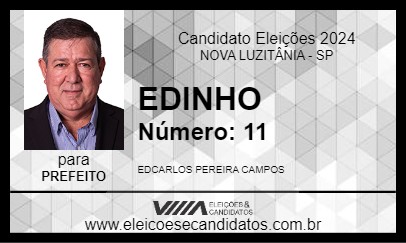 Candidato EDINHO 2024 - NOVA LUZITÂNIA - Eleições