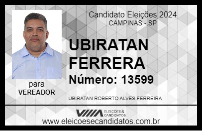 Candidato UBIRATAN FERRERA 2024 - CAMPINAS - Eleições