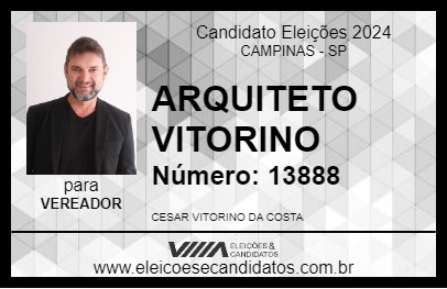 Candidato ARQUITETO VITORINO 2024 - CAMPINAS - Eleições