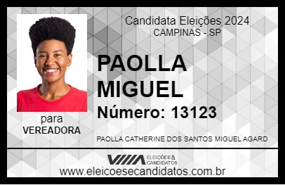 Candidato PAOLLA MIGUEL 2024 - CAMPINAS - Eleições