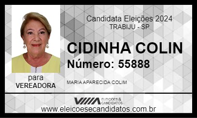 Candidato CIDINHA COLIN 2024 - TRABIJU - Eleições