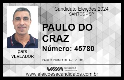 Candidato PAULO DA ASSISTÊNCIA SOCIAL 2024 - SANTOS - Eleições