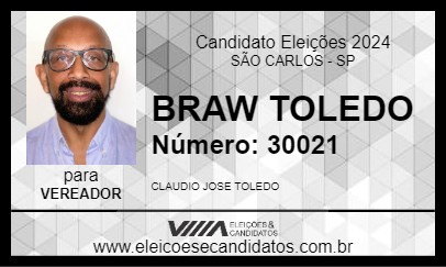 Candidato BRAW TOLEDO 2024 - SÃO CARLOS - Eleições