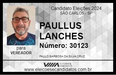 Candidato PAULLUS LANCHES 2024 - SÃO CARLOS - Eleições