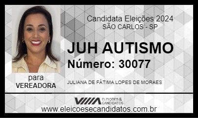 Candidato JUH AUTISMO 2024 - SÃO CARLOS - Eleições