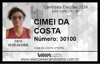 Candidato CIMEI DA COSTA 2024 - SÃO CARLOS - Eleições