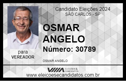 Candidato OSMAR ANGELO 2024 - SÃO CARLOS - Eleições