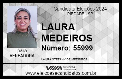 Candidato LAURA MEDEIROS 2024 - PIEDADE - Eleições