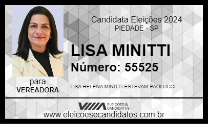 Candidato LISA MINITTI 2024 - PIEDADE - Eleições