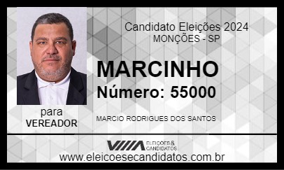 Candidato MARCINHO 2024 - MONÇÕES - Eleições