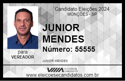 Candidato JUNIOR MENDES 2024 - MONÇÕES - Eleições