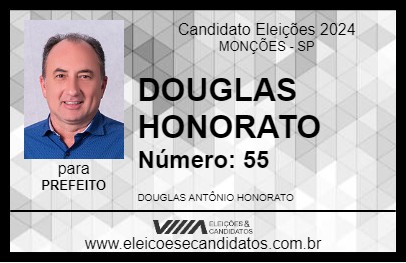 Candidato DOUGLAS HONORATO 2024 - MONÇÕES - Eleições