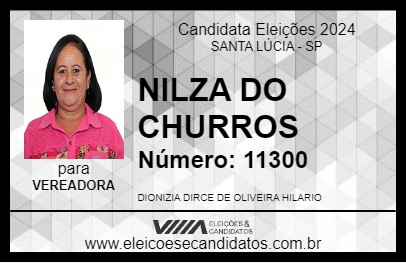 Candidato NILZA DO CHURROS 2024 - SANTA LÚCIA - Eleições