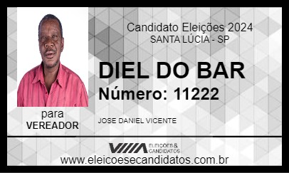 Candidato DIEL DO BAR 2024 - SANTA LÚCIA - Eleições