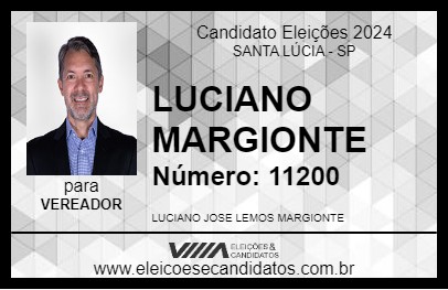 Candidato LUCIANO MARGIONTE 2024 - SANTA LÚCIA - Eleições