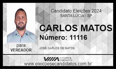 Candidato CARLOS MATOS 2024 - SANTA LÚCIA - Eleições