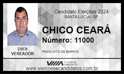 Candidato CHICO CEARÁ 2024 - SANTA LÚCIA - Eleições