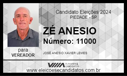 Candidato ZÉ ANESIO 2024 - PIEDADE - Eleições