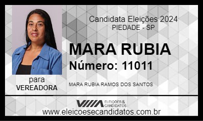 Candidato MARA RUBIA 2024 - PIEDADE - Eleições