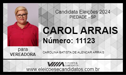 Candidato CAROL ARRAIS 2024 - PIEDADE - Eleições