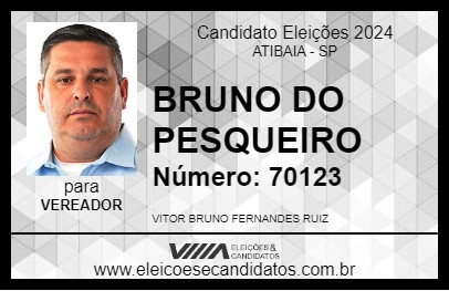 Candidato BRUNO DO PESQUEIRO 2024 - ATIBAIA - Eleições