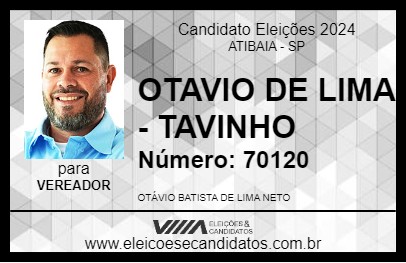 Candidato OTAVIO DE LIMA - TAVINHO 2024 - ATIBAIA - Eleições