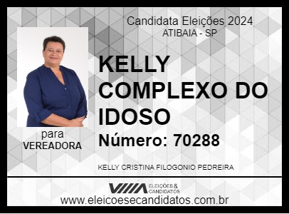 Candidato PROF KELLY IDOSO 2024 - ATIBAIA - Eleições