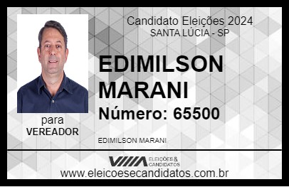 Candidato EDIMILSON MARANI 2024 - SANTA LÚCIA - Eleições