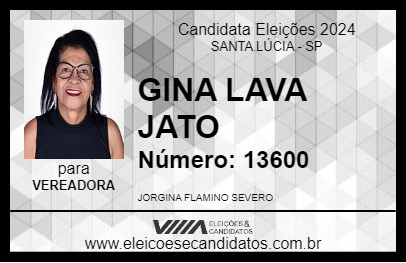 Candidato GINA LAVA JATO 2024 - SANTA LÚCIA - Eleições