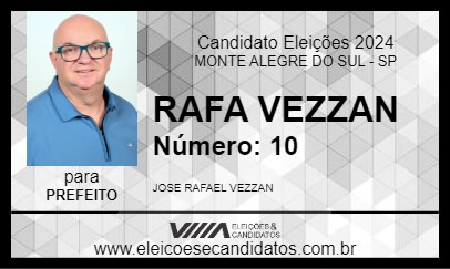 Candidato RAFA VEZZAN 2024 - MONTE ALEGRE DO SUL - Eleições