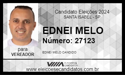 Candidato EDNEI MELO 2024 - SANTA ISABEL - Eleições